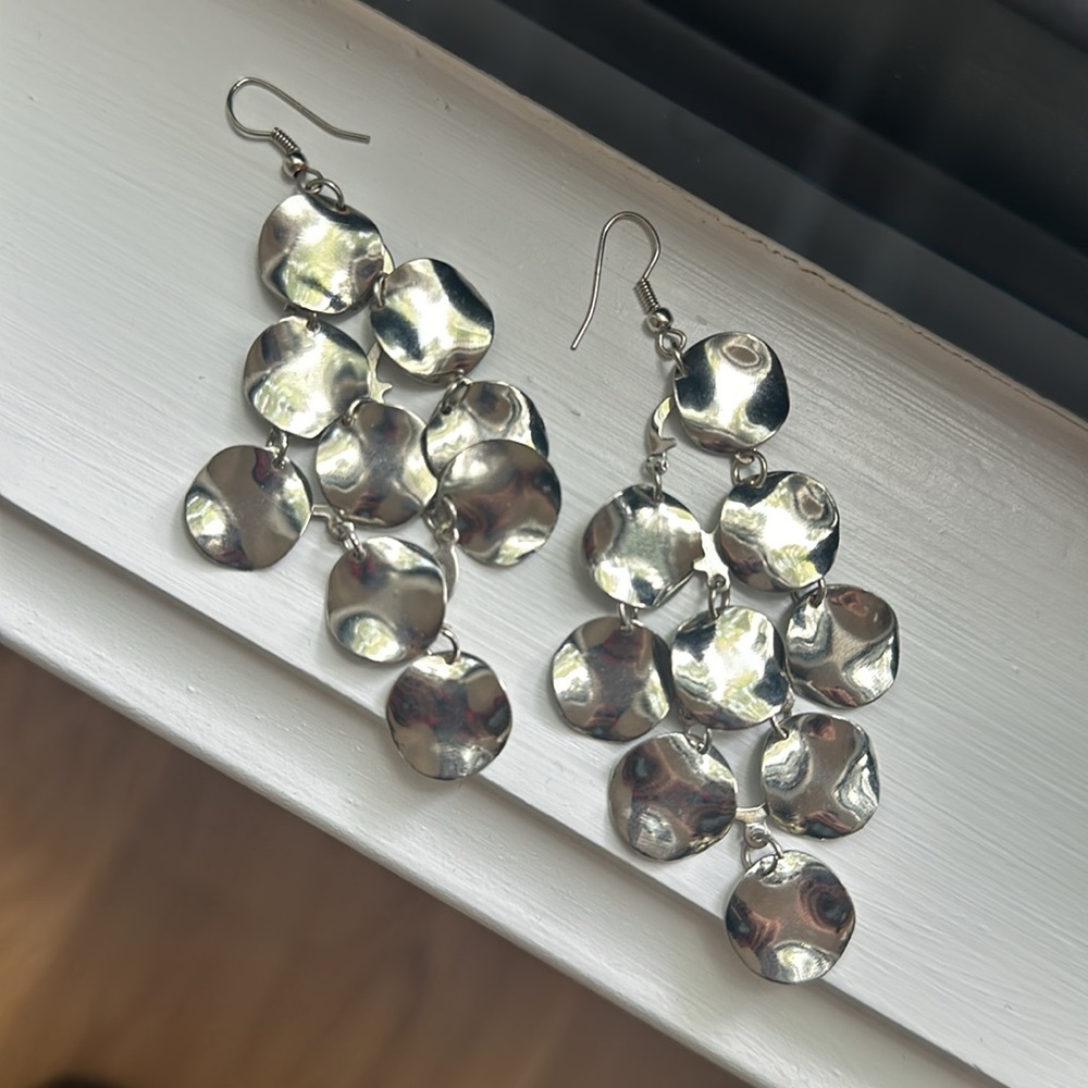 Silver dangly earrings